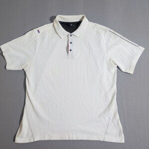 BMW M Power knit polo shirt men's size EU XXL / US XL white navy red embroidered